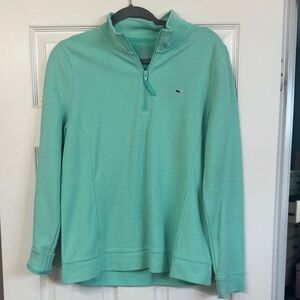 Vineyard Vines Women's Mint Quarter-Zip Sweater